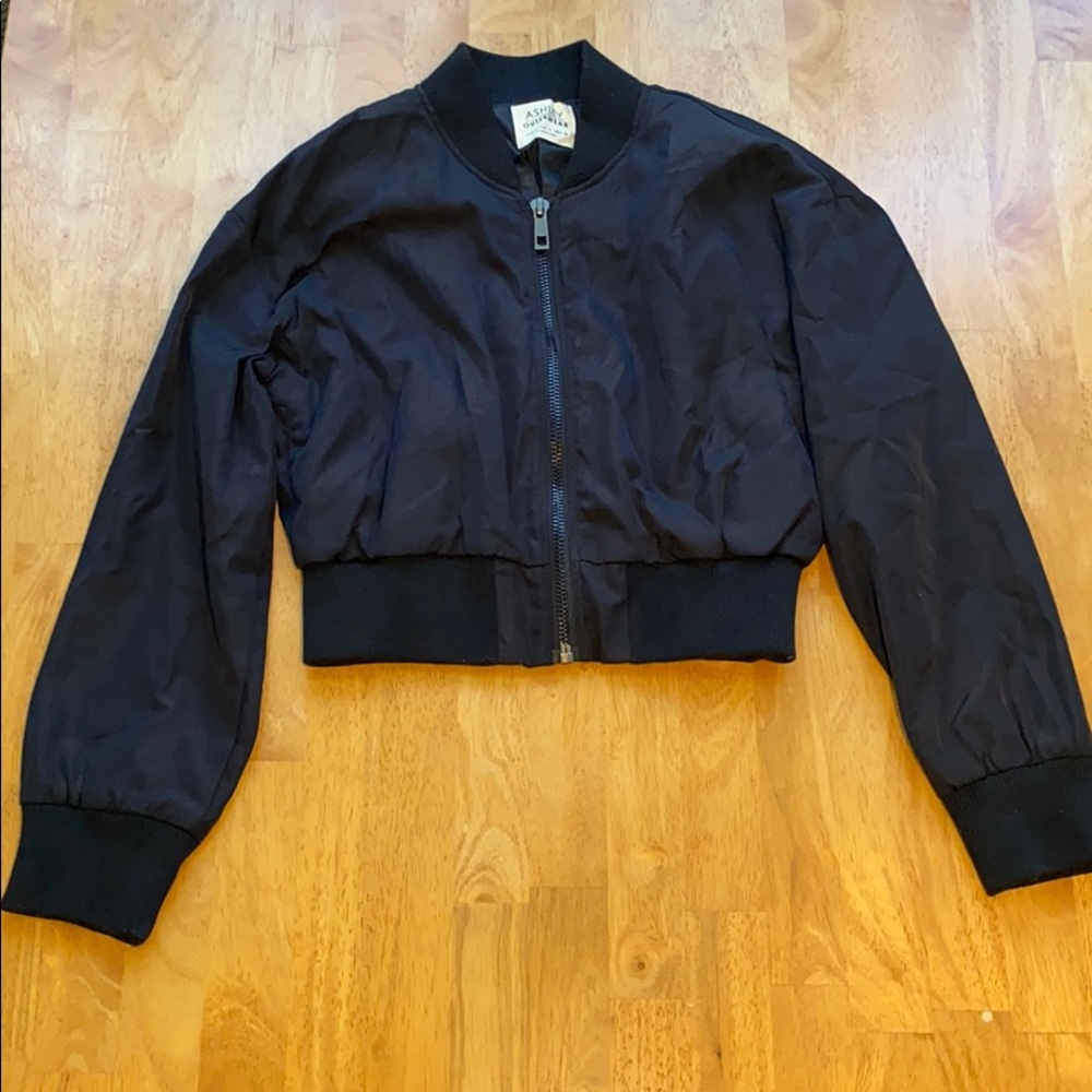 Black bomber jacket